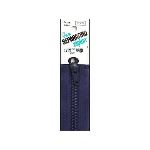 YKK Ziplon Separating Zipper 16" Navy