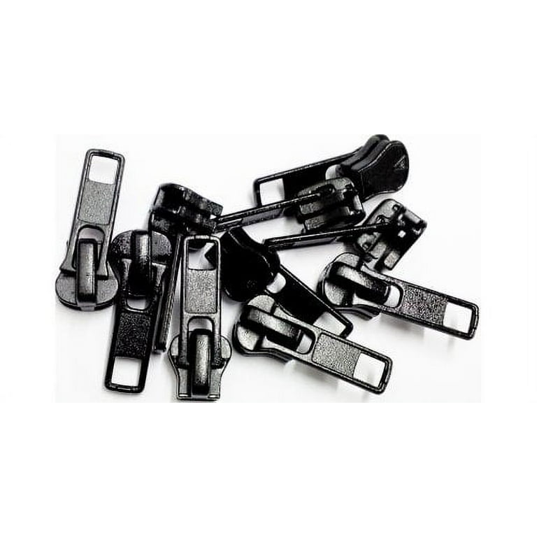 YKK Zipper Slider Replacement Kit- Universal #5 Vislon Sliders - Color  Black (10 Sliders/Pack) Fits 5V & 5VS Sliders