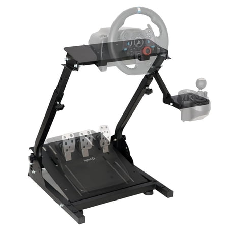 YLCW Racing Wheel Stand, Height Adjustable & Foldable Steering Wheel Stand Compatible with Logitech G25,G27,G29,G920 Gaming Cockpit