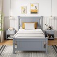 thumbnail image 1 of YLCW Wood Platform Bed Frame with Headboard / Wood Slat Support / No Box Spring Needed / Easy Assembly, Twin, 1 of 8