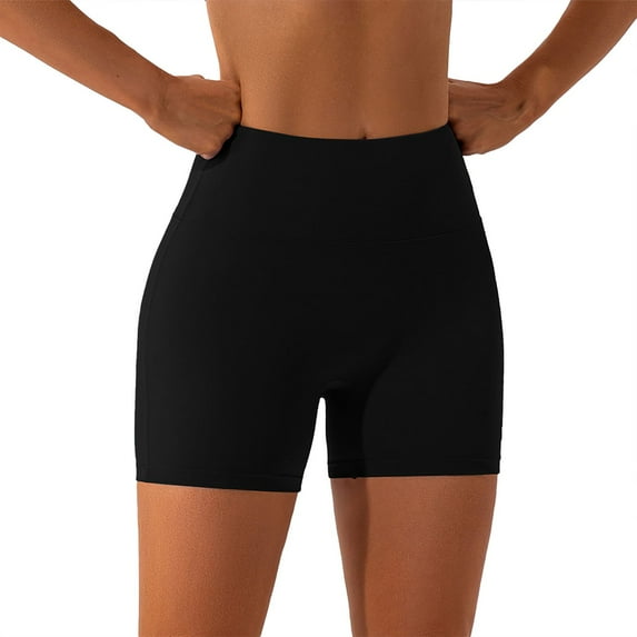 YLHFASHION 2025 New Women's Solid Color Slim Shorts Women's Sports Shorts