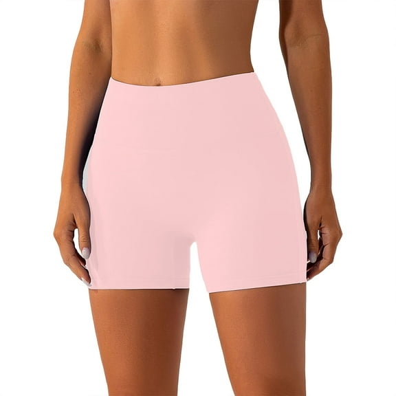 YLHFASHION 2025 New Women's Solid Color Slim Shorts Women's Sports Shorts