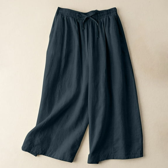 YLHFASHION Cotton Linen Wide Leg Pants Women'S Summer Thin High Waisted Slim Casual Pants Green- Women Blendingpants (Xxxl)