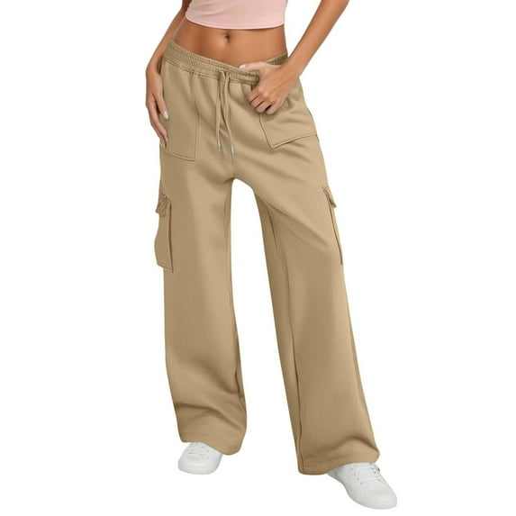 acuever Fall Dress Pants for Women 2026 Trendy Motorcycle Pants Women Cargo Trousers Drawstring Baggy Pants Loose Jogger Pants Parachu
