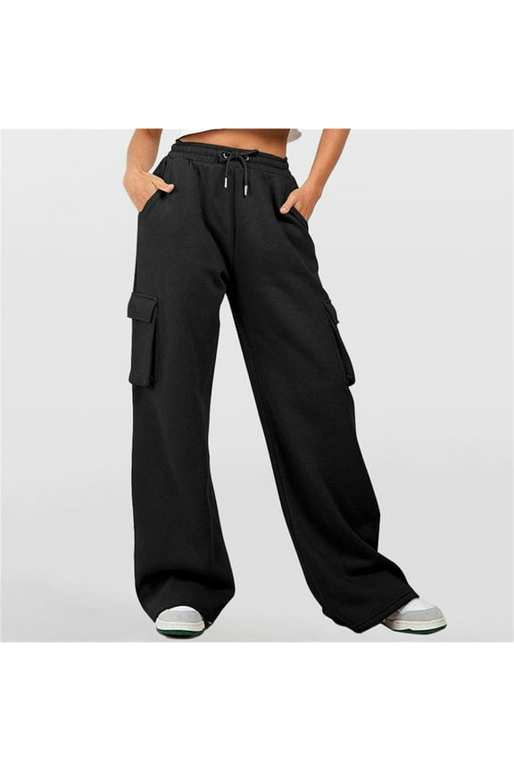 Summer Pants for Women 2025 Trendy Wide Leg Pants Women's High Elastic Waisted In The Back Busine Womens Trousers(Xxl)