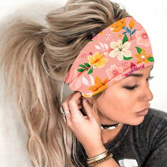 WCJM Women Print Headband Elastic Head Wrap Hair Band Bandana Headband Polyester Lady Headscarf Headscarf Mens How To Style A Headband