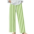 thumbnail image 1 of acuever Women's Cotton Linen Casual Pants Floral Print Loose Fit Trousers No Pockets for Minimalist Smooth Silhouette Summer Wear, 1 of 4