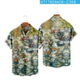 thumbnail image 1 of YLLMHH Dragon Printed Shirts Men Beach Party Blouse Men's Clothing Street Harajuku Oversized Shirts, 1 of 6