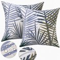 thumbnail image 1 of YLLN 18x18 in Outdoor Throw Pillows Set of 2, Waterproof & Fade-Resistant, Decorative Cushion With hidden zipper, for Patio Furniture (Bamboo Leaf), 1 of 7