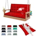 thumbnail image 1 of YLLN Porch Swing Cushions With Backrest, 4" Thicken Waterproof Outdoor Bench Cushion, Patio Swing Cushion Replacement, For Outdoor Indoor Garden Furniture, Only Cushion（40" x 55",Bright Red）, 1 of 9