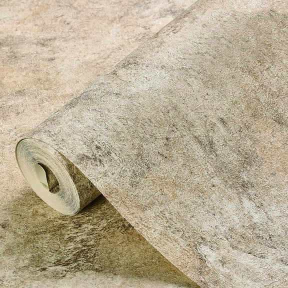 YLLSF 0.53*9.5M Industrial Style Solid Color Retro Imitation Diatom Mud Wallpaper yellow