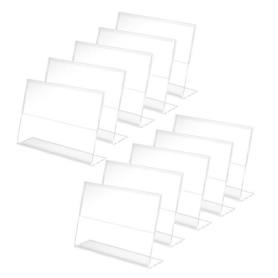 YLLSF 10pcs Transparent Acrylic Display Stand Desk Display Card Stand photo frame E