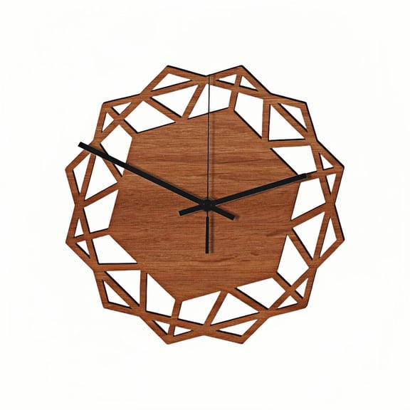 YLLSF 12 Inch Wooden Wall Clock Silent Non-Ticking Decorative For Home Office Bedroom Round C