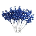 thumbnail image 1 of YLLSF 12pcs Artificial Christmas Glitter Berries Stems Xmas Tree Wreath DIY Decor, 1 of 9