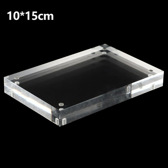 YLLSF 1pcs Transparent Acrylic Photo Frame Magnetic Poster Display Stand Thick 8+8mm 4x6cm 5.5x8.2cm 8x12cm 9x13cm, 10x15cm