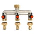 YLLSF 3Way Faucet Water Distributor 3 Devices Garden Hose Splitter