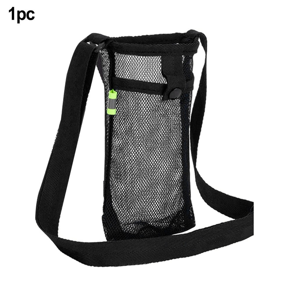 YLLSF Cup Holder Bag Shoulder Bag Water Bottle Mesh Net Bag ForHiking Cycling Camping
