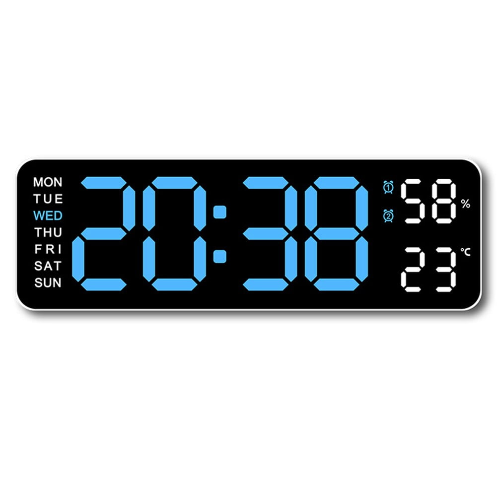 YLLSF Electronic clock clock rectangular alarm clock can be hung or