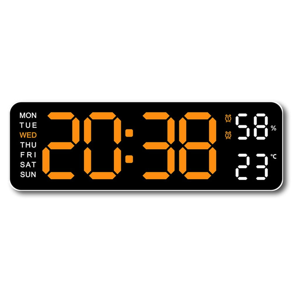 YLLSF Electronic clock clock rectangular alarm clock can be hung or