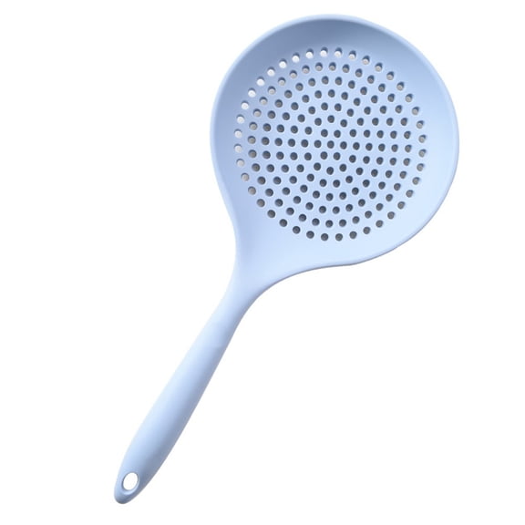 YLLSF Heat Resistant Silicone Skimmer Spoon,Colander: Great for Cooking and Straining! Blue