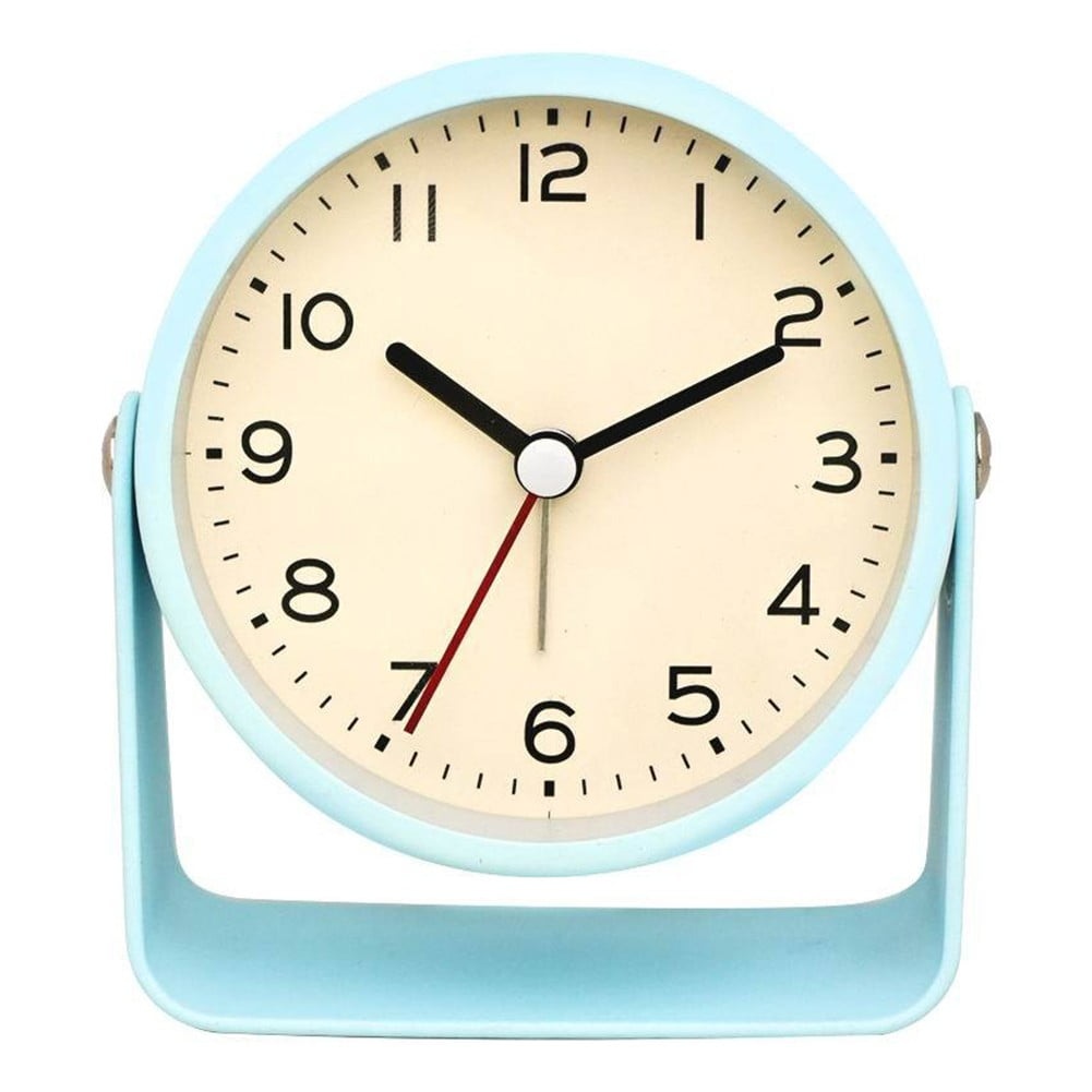 YLLSF Metal alarm clock swing small turn clock alarm clock 3 inch