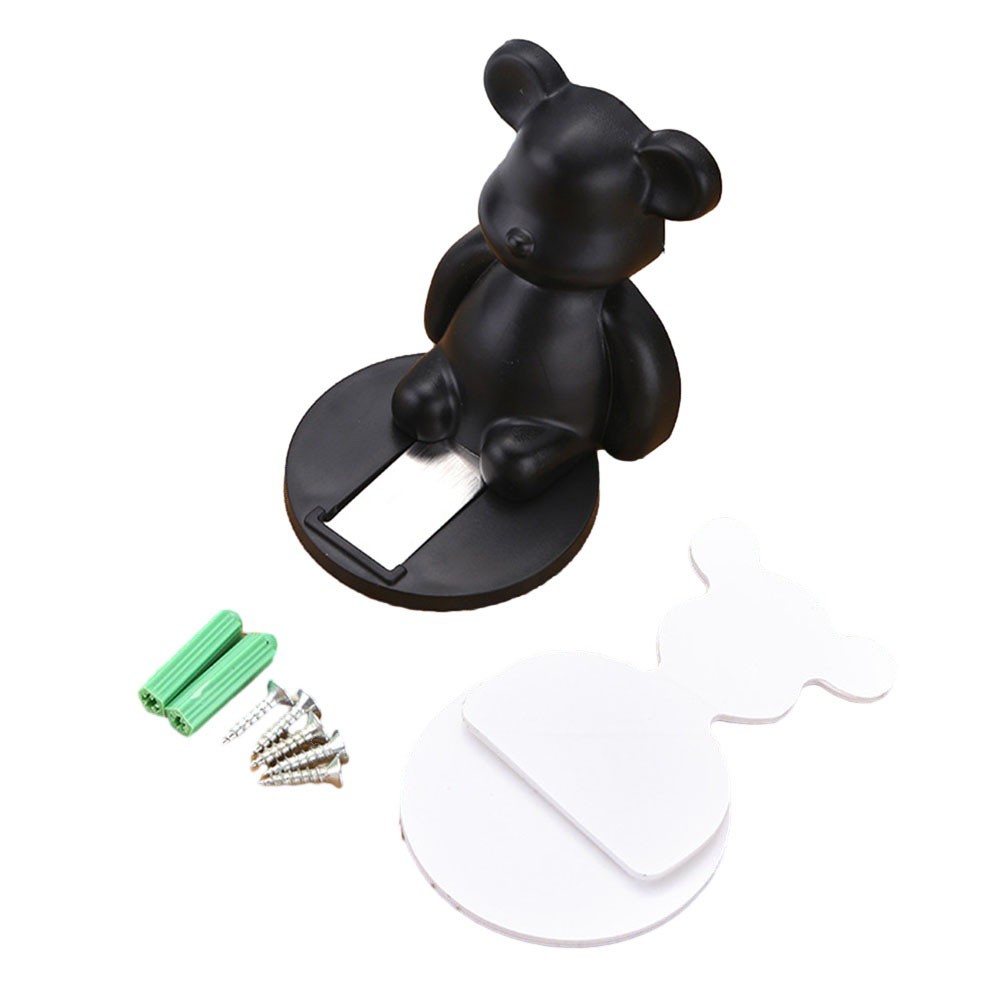 YLLSF PVC Bear Door Stop Door without Punching Stopper