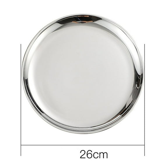 YLLSF Stainless Steel Dinner Plates Lunch Plates Breakfast Plates