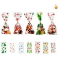 thumbnail image 1 of YLOHUIL 50 Pack Christmas Treat Bags with Drawstring, Clear Plastic Candy Favor Bags for Holiday Gifts, Versatile Bags for Party Goodies and Presents, 1 of 4