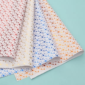 YLOHUIL Thick Glossy Gift Wrapping Paper Sheets, 19.7 x 27.6 Inch Copperplate Wrapping Paper with Star Pattern, Recyclable Wrapping Paper for Christmas, Birthdays, and Weddings