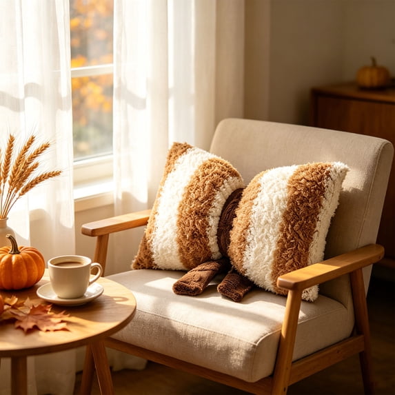 YLOMAY Decorative Throw Pillow Thanksgiving Fall Pillow with Removable Cover Soft Lumbar Cushion for Sofa Bedroom Holiday Living Room Festival and Everyday Home Decor,19.69 × 11.81 in