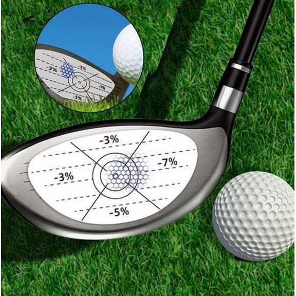 YLOMAY Golf Club Impact Sticker Removable Adhesive Label for Training Swing Analysis with Clear Marks