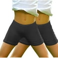 thumbnail image 1 of YLSDY Girls' Dance Shorts 2 Pack Solid Color Short Soft Stretchy Dance Shorts for Girls High Waist Shorts Comfortable Shorts Activewear Shorts Dark Gray 8 Years, 1 of 5
