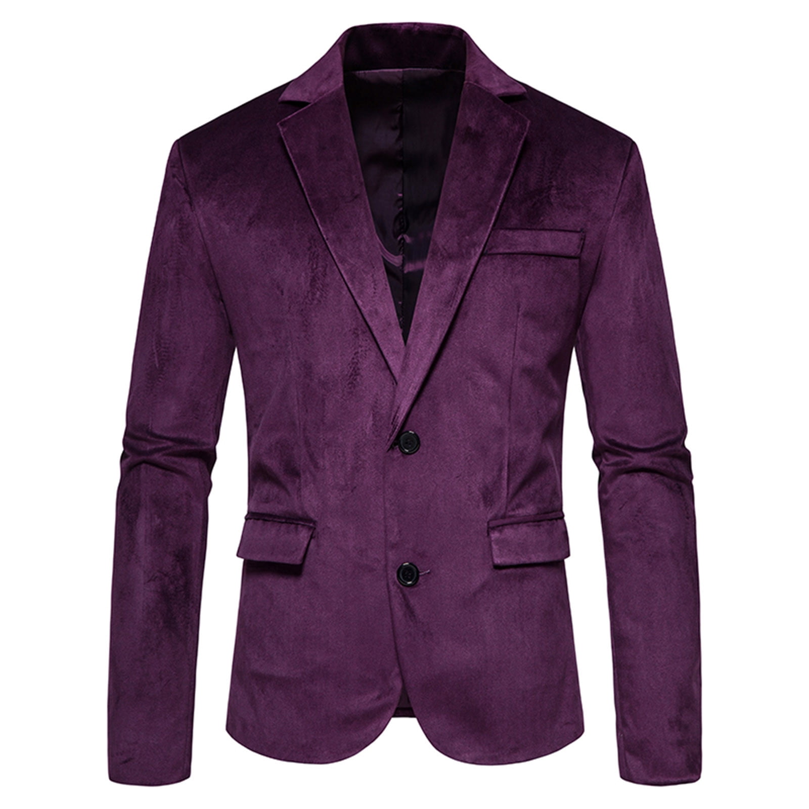 YLSDL Men's Velvet Blazer Jacket Slim Fit Business Suit One Button — free download