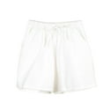 thumbnail image 1 of YLSDY Womens Sweat Shorts with Cotton Loose Casual Summer Comfy Lounge Athletic Shorts Drawstring Elastic Waist Solid Wide Leg Running Shorts White 10, 1 of 4