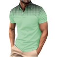 thumbnail image 1 of YLSDY 2026 Mens Shirts Casual Stylish Button Down Short Sleeve Collared Shirt Summer Vacation Shirts Athletic Pullover Tees Green L, 1 of 5