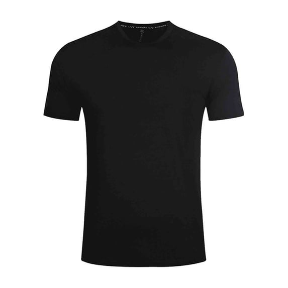 YLSDY Athletic Shirts for Men Quick Dry Short Sleeve Running Workout Gym T-Shirts Casual Moisture Wicking Crewneck Tee Black XXXL