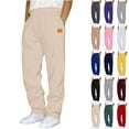 thumbnail image 1 of YLSDY Baggy Sweatpants for Men Fall Fashion Elastic Waist Athletic Workout Joggers Casual Open Bottom Pants with Pockets Black S, 1 of 4