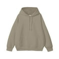 thumbnail image 1 of YLSDY Basic Hoodies for Men Unisex Fall Solid Color Drawstring Hoodie Sweatshirt Long Sleeve Kangaroo Pocket Pullovers Top Khaki XXXL, 1 of 2