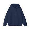 thumbnail image 1 of YLSDY Basic Hoodies for Men Unisex Fall Solid Color Drawstring Hoodie Sweatshirt Long Sleeve Kangaroo Pocket Pullovers Top Navy XL, 1 of 2