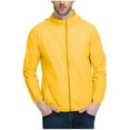 thumbnail image 1 of YLSDY Big and Tall Hood Jackets for Men with Pockets Zip Up Sun Protection Lightweight Outwear Long Sleeve Jackets Streetwear Yellow XXXXL, 1 of 4
