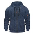 thumbnail image 1 of YLSDY Big and Tall Hoodies for Men Zip Up Tactical Hoodie Pullover Lightweight Fall Winter Fashion Hooded Sweatshirt Pockets Blue S, 1 of 3