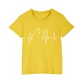thumbnail image 1 of YLSDY Boy Valentine Shirt Tops for Kids Summer Short Sleeve Cat Love Heart Print Shirts Preppy Blouse Spring Clothes Yellow 3 Years, 1 of 5