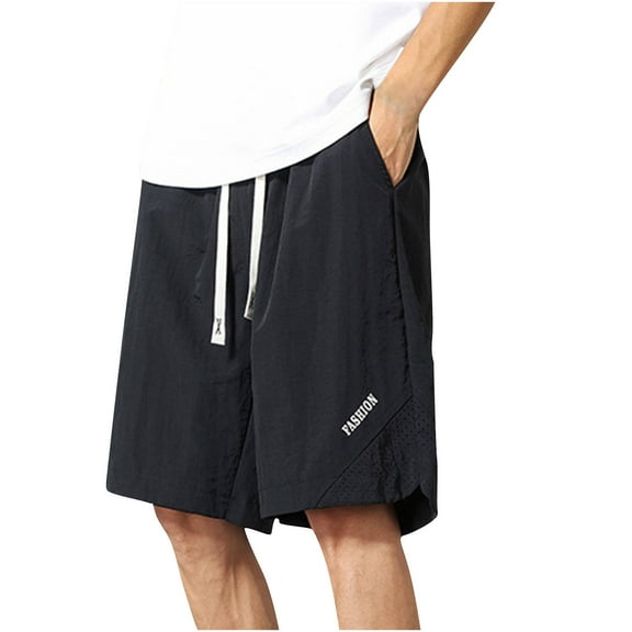 YLSDY Cargo Shorts for Men Stretch Waist Quick Dry Lightweight Hiking Fishing Short Pants Plain Waterproof with Pockets Summer Black M