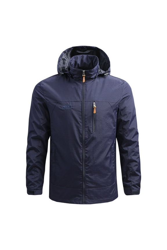 2024 Men's Outdoor Waterproof Windproof Ski Jacket Winter Fleece Warm Hooded Coats Thermal Snowboard Jackets Sportswear Blue XL