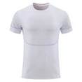 thumbnail image 1 of YLSDY Compression Shirts Men Short Sleeve Athletic Workout Shirts Cool Dry Sports Baselayer Undershirts Gym Tops Purple XL, 1 of 8