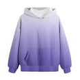 thumbnail image 1 of YLSDY Cute Hoodies for Teen Girls Trendy Preppy Hooded Sweatshirts Oversized Long Sleeve Shirts Gradient Clothes for Girls Purple 11 Years, 1 of 5