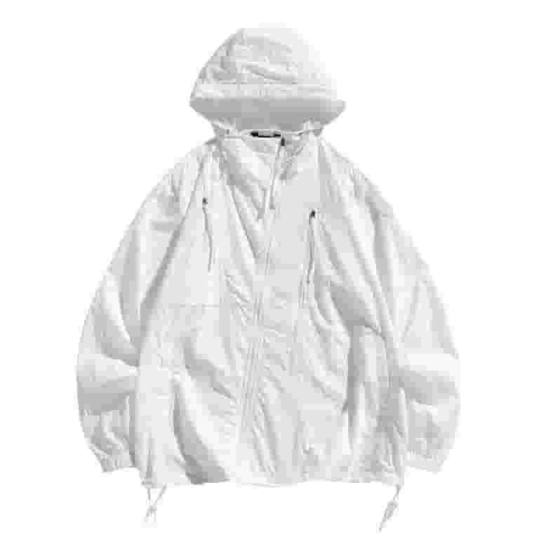 ☆NERDY☆ Bold Line Windbreaker White YLSDY Deals 2024 Men's Lightweight Hooded Windbreaker Jacket