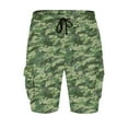 thumbnail image 1 of YLSDY Deals Men Cargo Shorts Gym Athletic Stretch Outdoor Work Casual Beach Hiking Camping Travel Fishing Camouflage Shorts Army Green XXL, 1 of 9
