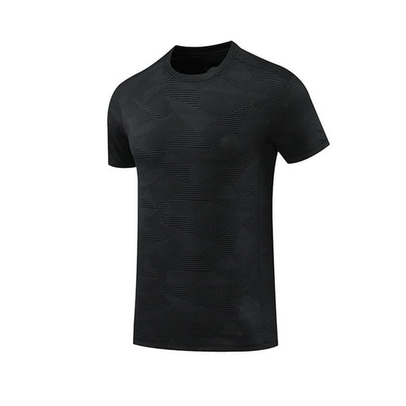 YLSDY Fashion Men's Running Sports Tees Crewneck T-Shirt Fashion Short Sleeve Geometric Texture Tees Casual Summer Basic Tops Black XXXL