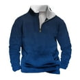 thumbnail image 1 of YLSDY Fashion Men's Winter Work Sweatshirts Gradient Pullover Long Sleeve Fleece Athletic Workout Warm Sweater with Pockets Dark Blue XXXL, 1 of 5